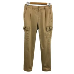 クチュールブローチ COUTURE BROOCH パンツ テーパード カーゴ ロング タック 無地 38 ベージュ