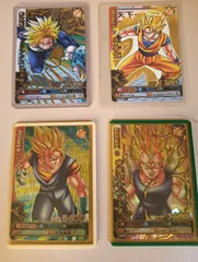 ドラゴンボールカード　４枚セット　孫悟空　ベジータ　トランクス　ベジット