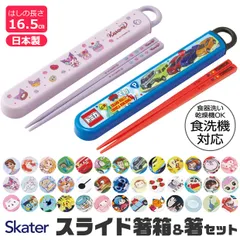 SKATER スケーター 子供用 お箸セット ケース付き 日本製 箸箱 キッズ 食洗器対応 男の子 女の子 スライドケース キャラクター カラトリー BPAフリー
