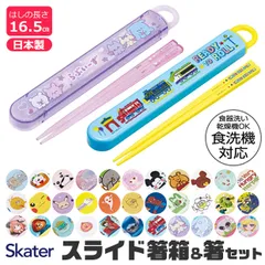 SKATER スケーター 子供用 お箸セット ケース付き 日本製 箸箱 キッズ 食洗器対応 男の子 女の子 スライドケース キャラクター カラトリー BPAフリー