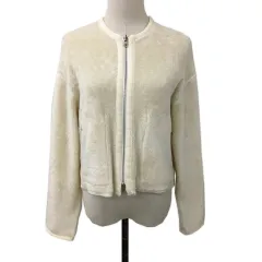 マカフィー MACPHEE トゥモローランド ジャケット ブルゾン ジップアップ ボア リバーシブル 無地 36 ベージュ