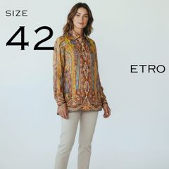 エトロの白、青、黄、緑、赤のペイズリーと花柄のジャケット - メルカリ