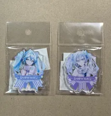 初音ミク 雪ミク ポップアップ 未開封 未使用 アークリルバッジ 2種 まとめ