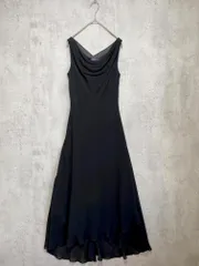 RUIRUE BOUTIQUE ルイルエブティック ノースリーブ フィッシュテールシフォン ワンピース sizeM/黒 ■■レディース