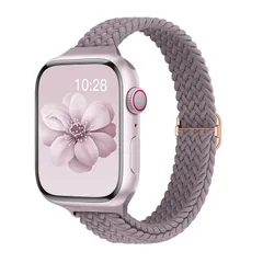 【特価商品】メンズ レディース 伸縮性 49mm ソロループ 45mm ナイロン 44mm 薄型 46mm 通気 38mm 細幅 42mm 柔軟 41mm 防汗 40mm 無段階調整 編み込み スキニーベルト バンド Apple アップルウォッチ Watch 