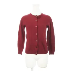 エニィスィス エニシス anySiS カーディガン ニット クルーネック 長袖 ウール混 1 赤 レッド ボルドー /AH5