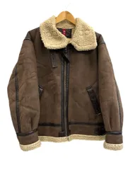 アルファ インダストリーズ ALPHA INDUSTRIES B-3 フェイクムートンジャケット フライトジャケット 茶 TA1548-068 ジャケット ブラウン Mサイズ 101MT-5674