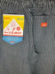 《BTM-002》　COOKMAN CHEF PANTS　クックマン　シェフパンツ　ワークウェア　ヒッコリー　料理人　アメカジ　新品未使用　保管品　美品　送料無料