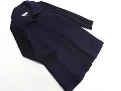 EL MIDAS エルミダ モヘア混 ジップアップ ロング カーディガン size9/紺 ◇■ レディース