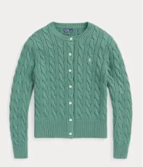 POLO RALPH LAUREN(ポロラルフローレン) ケーブル ニット コットン クルーネック カーディガン