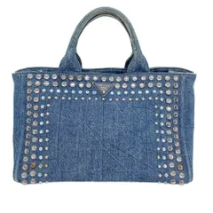 プラダ(Prada) プラダ トートバッグ カナパ デニム ブルー レディース P2104787