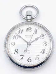 SEIKO/セイコー 懐中時計/鉄道時計 シルバー 国鉄 7550-0010 ヴィンテージ アンティーク 昭和レトロ TR088