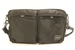 【中古】 PORTER メンズショルダーバッグ -- TANKER SHOULDER BAG PORTER -- 黒 ブラック ロゴ