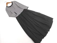 Apuweiser-riche アプワイザーリッシェ ボーダー Aライン ドッキング ワンピース size1/黒 ■◇ レディース