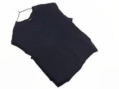 COMME CA ISM コムサイズム Vネック ニット ベスト size9/紺 ◇■ レディース