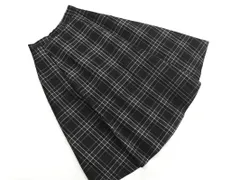 新品 earth music&ecology アースミュージック＆エコロジー チェック フレア スカート sizeF/黒 ◇■ レディース