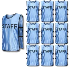 All Trust ビブス ゼッケン スタッフ STAFF イベント ライブ 10枚セット (ライトブルー)