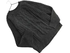 nano universe ナノユニバース ケーブル編み ニット セーター sizeF/グレー ◇■ レディース