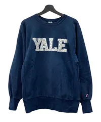 チャンピオン Champion 90s 90年代 刺繍タグ REVERSE WEAVE リバースウィーブ  USA製 トレーナー YALE イエール カレッジ ワッペン 紺 スウェット 刺繍 ネイビー Lサイズ 104MT-2584