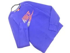 NIKE ナイキ ロゴ プリント トレーナー スウェット sizeS/青 ◇■ メンズ