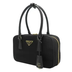 【新品】プラダ バッグ ハンドバッグ PRADA Re-Edition 1978 サフィアーノ トライアングル ロゴ トップケース 1BB121 TESSUTO+SAFFIAN NERO (ブラック) アウトレット レディース 送料無料