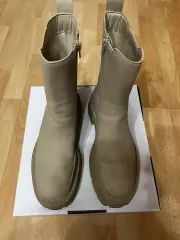 ZARA ベージュ チェルシー ブーツ 37 240 サイズ