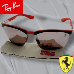 Ray Ban レイバン イタリア製 RB8324M FERRARI COLLECTION フェラーリ コレクション スクエア レクタングル ブロー 偏光レンズ サングラス 眼鏡 メガネ 定3.9万 F050/H2 63□15 130▲066▼60120m04