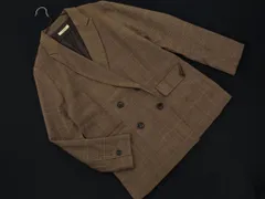 FREAK'S STORE フリークスストア ウール混 グレンチェック ダブルボタン ジャケット sizeM/ベージュ ◇■ レディース