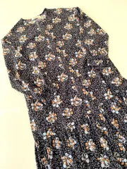 niko and ニコ アンド  定価6490円 花柄 アソート ティアード   ワンピース size3/紺■■レディース