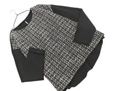 URBAN RESEARCH DOORS アーバンリサーチドアーズ 切替 ツイード ブラウス シャツ sizeM/黒ｘ白 ◇■ レディース