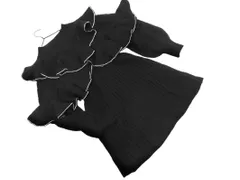 GRL グレイル フリル ニット チュニック ワンピース sizeS/黒 ◇■ レディース