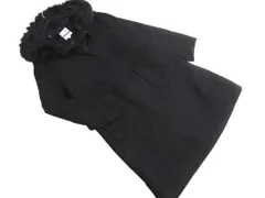 earth music&ecology アースミュージック＆エコロジー フェイクファー フード コート sizeS/紺 ◇■ レディース