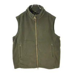 00年代 Barbour バブアー フリースベスト 大きいサイズ オリーブ(メンズ XX-LARGE)中古 古着 X2400