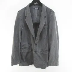 ラフシモンズ RAF SIMONS テーラード ジャケット 背抜き 46 灰系 グレー ポケット 裏地 無地のサムネイル