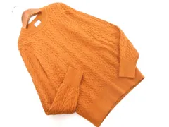 新品 URBAN RESEARCH DOORS アーバンリサーチドアーズ アラン柄 ストレッチ クルーネック ニット セーター sizeONE/キャメル ◇■ レディース