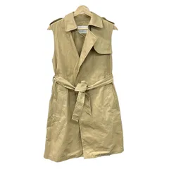 SLOBE IENA(スローブイエナ) コート レディース - ベージュ ノースリーブ/ジレ/ロング丈/春/秋