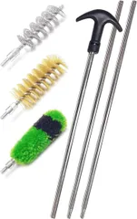 UB-Lab. ショットガン ライフル 銃 ピストル クリーナー キット コットン モップ ステンレス ナイロン ブラシ セット 掃除 アクセサリー (20GA)