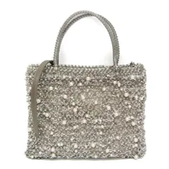アンテプリマ(Anteprima) ペルラ グリッター スクエア ミディアム レディース ワイヤー,ビーズ ハンドバッグ,ショルダーバッグ シルバー