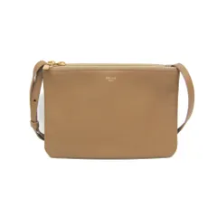 セリーヌ(Celine) トリオ スモール 187603 レディース レザー ショルダーバッグ ライトブラウン