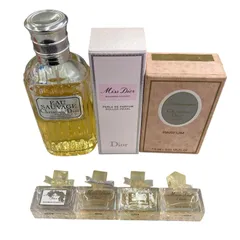 180053 Christian Dior クリスチャンディオール Eau Sauvage オーソバージュ 120g／Miss Dior BLOOMING BOUQUET 20ml／Diorissimo PARFUN 7.5ml／ミニ香水4点 7点まとめ売り