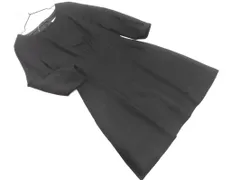 新品 NATURAL BEAUTY BASIC ナチュラルビューティーベーシック ウール100% Aライン ワンピース sizeS/黒 ◇■ レディース