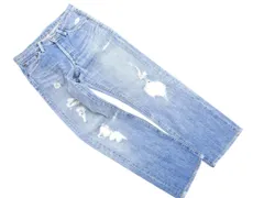 JOURNAL STANDARD ジャーナルスタンダード ボタンフライ ダメージ加工 デニムパンツ sizeL/青 ■■ レディース