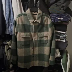 (XL) UNIQLO チェック シャツ ジャケット ほぼ新品