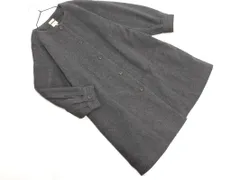 SM2 サマンサモスモス ロング ノーカラー コート sizeF/チャコール ◇■ レディース