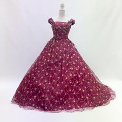 一点物　ワインレッド カラードレス ヴィンテージ　CLAUDIA 一点物 ワインレッド カラードレス ヴィンテージ CLAUDIA - メルカリ