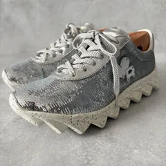 RUCOLINE ルコライン スパンコール  厚底スニーカー シューズ シルバー EU 35