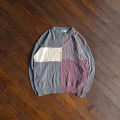 80s-90s Old Crocodile 3D Texture Sweater / City Boy Dad Core Japan Wool Acrylic L