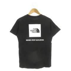 ザノースフェイス THE NORTH FACE Tシャツ 150 黒 ブラック クルーネック 半袖 背面ロゴプリント /AH31 ■GY58