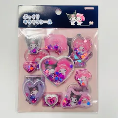 ドリーム柄　マイメロ＆クロミ　サンリオ　ぷっくりキラキラシール　サンスター文具　4901770037073