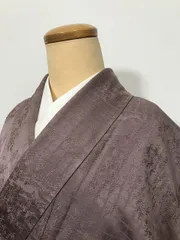 【中古】Sサイズ 色無地 正絹 灰紫